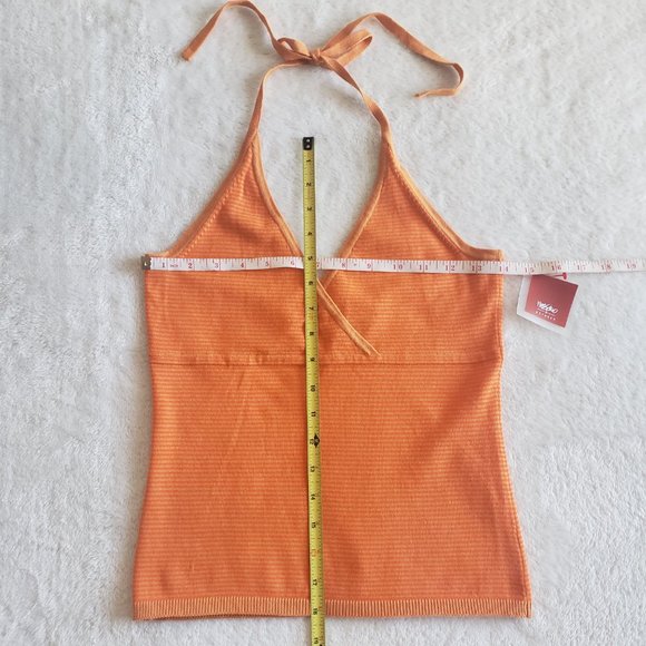 Mossimo Halter Neck Sleeveless Stripe Orange Womens Top SZ M, NWT - Picture 10 of 15